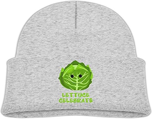 Baby Lettuce Celebrate Unisex Winter Warm Knit Hat Cute Soft Stretch Lined Beanie Cap Ash