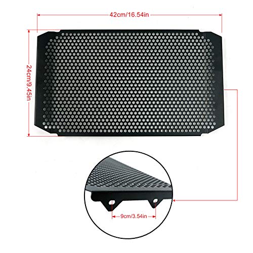 Motorcycle MT09 FZ-09 XSR900 Radiator Grille Guard Protector Cover for Yamaha XSR900 2016-2019 MT-09 2017-2019 FZ-09 2017-2019 Tracer 900 2018 MT-09 SP 2017-2019 (Black, MT-09 FZ-09 XSR900) - Thumbnail 3