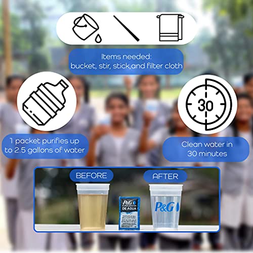 P&G Purifier of Water Portable Water Purifier Packets. Emergency Water