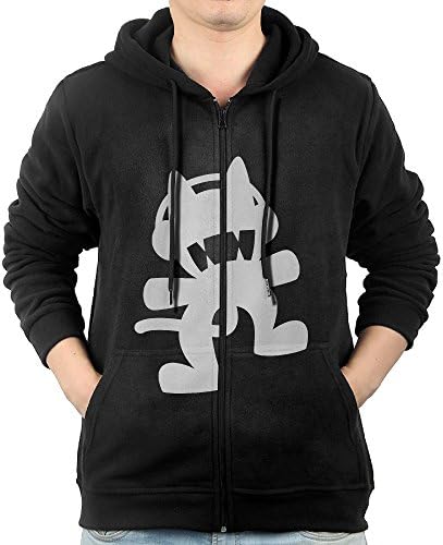 Monstercat Logo Men's Full Zipper Drawstring Hoodie Kangaroo Pocket Sweatshirts