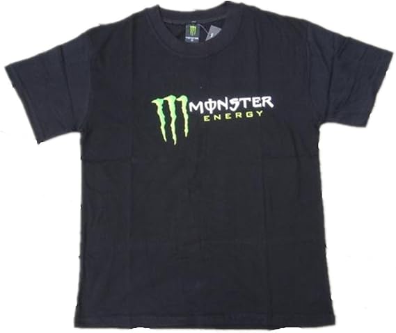 Amazon Monster Energy モンスターエナジー Tシャツ メンズ ショートスリーブ 半袖 コットン ブラック L Tシャツ カットソー 通販