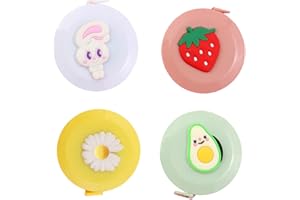 4PCS Soft Measuring Tape for Body, Cute Mini Retractable Measurement Tape Double Scale Body Tape Measure for Weight Loss Tail