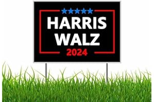 LYMHY Harris Walz 2024 Kamala Harris Tim Walz Waltz For President VP Yard Sign Outdoor Lawn Garden Sign with Metal Stake