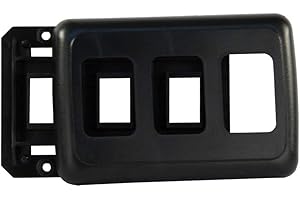 JR Products 12325 Black Triple Switch Base and Face Plate