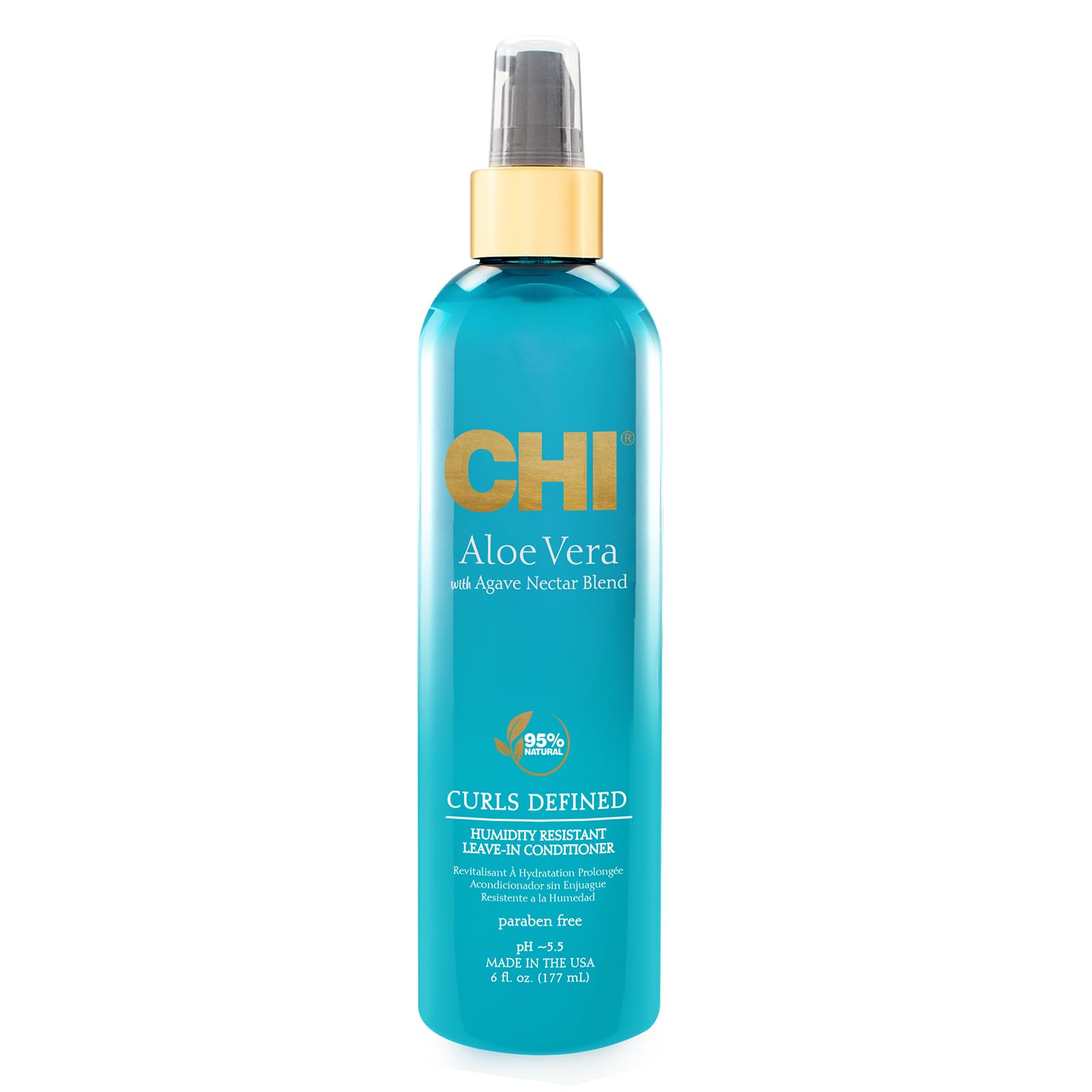 CHI Aloe Vera Humidity Resistant Leave-In Conditioner, 177 ml White