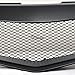 Topline Autopart Matte Black Aluminum Mesh Front Hood Bumper Grill Grille ABS For 04-06 Mazda 3 Mazda3 4 Door Sedan