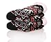 SDBING Slipper Socks for Women with Grippers, Winter Warm Fuzzy Indoor Christmas Gifts Socks (Black)