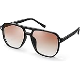 FEISEDY Retro Square Aviator Sunglasses Women Men 70s Vintage Trendy Plastic Frame Sun Glasses B2835