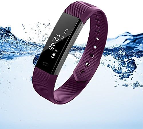 Marceloant Waterproof Fitness Tracker Watch Sport Wristband Pedometer BluetoothSmart Bracelet Wireless Touch Screen Sleep Monitor Activity Tracker with Step Distance Calorie Counter (ID115-Purple)