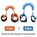 [2 Pack] Baby Child Anti Lost Safety Wrist Link Harness Strap Rope Leash Walking Hand Belt Band Wristband for Toddlers, Kids, 1.5m & 2.5m/ Orange & Blue by KOMIWOO