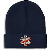 Speedy Pros Beanies for Men American Flag Embroidery Skull Cap Winter Hats for Women Acrylic One Size
