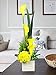 Luyue 20 Pcs Fake Yellow Calla Lily Artificial Flowers Bridal Wedding Bouquet Latex Real Touch Flower Home Kitchen Office Decor