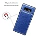 MMHUO Galaxy Note 8 Wallet Case, Premium PU Leather Galaxy Note 8 Case with Credit Card Holder Double Magnetic Buttons Flip Shockproof Protective Cover Samsung Galaxy Note 8 - Blue