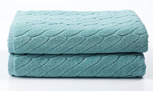 Premium 100% Cotton Bath Towels 30" X 54" (Set of 2) - Natural, Soft, Ultra-Absorbent 600GSM (Sea Green)