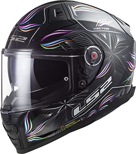 LS2 Full Face Motorcycle Helmet. Vector II Road Touring Motorbike Lid. FF811. ECE22.06 - Tropical - Black White - XXS