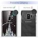 Unov Case Compatible with Galaxy S9 Case Clear with Design Soft TPU Shock Absorption Slim Embossed Pattern Protective Back Cover (Watercolor Castle)