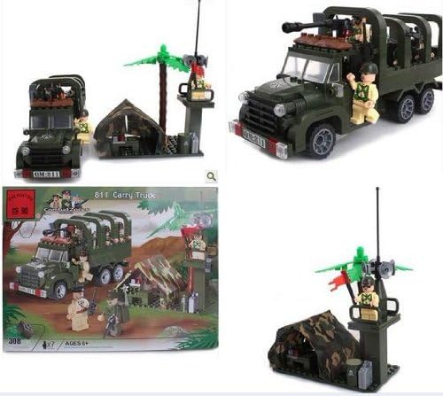 No.811 Carry Truck Enlighten Building Block Set,3d Construction Brick Toys, Educational Block Toy for Children