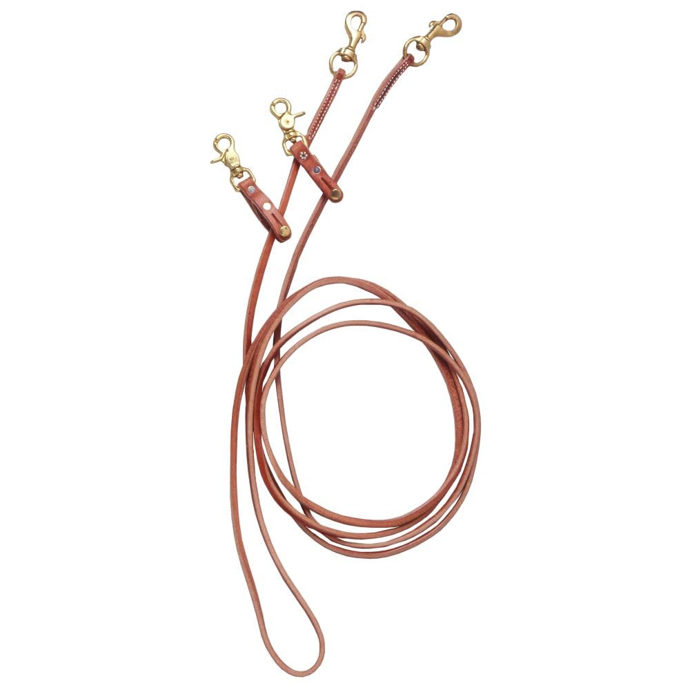 Tough 1 Royal King Leather Pulley Draw Reins