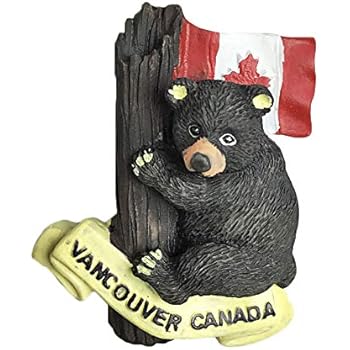 Wedare Vancouver Canada 3D Bear Fridge Magnet Tourist Souvenir Travel Sticker,Canada Refrigerator Magnet,Home and Kitchen Decoration Collection from China