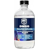 DMSO Dimethyl Sulfoxide 99.995% Pure | Low Odor | 8 oz (237 ml) Clear Glass Bottle | High Purity Multipurpose Solvent for Laboratory, Industrial & DIY Use