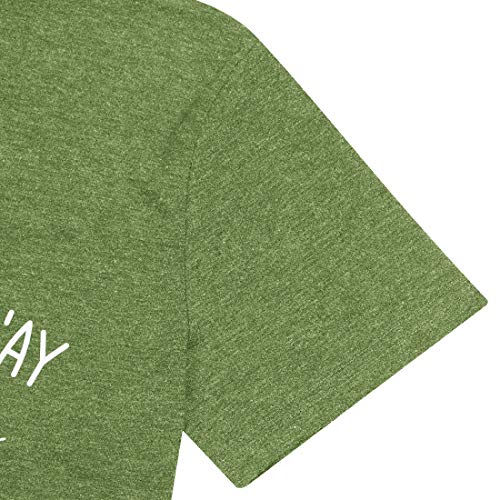 Llamastay 6 Feet Away Shirt Women Funny Llama Graphic Tee Casual Short Sleeve Tops Shirt (Green, L)