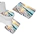 Sea Scape Sunset Beach Sand Bath Mat Set,3 Piece Bathroom Mats Set Non-Slip Bathroom Rugs/Contour Mat/Toilet Cover by TEYAYA