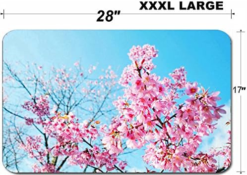 Liili Large Table Mat Non-Slip Natural Rubber Desk Pads sakura blooming in winter at Doi Pui mountain Chiang mai Thailand 29640616
