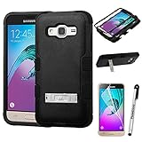 GALAXY SKY Case, Phonelicious SAMSUNG GALAXY SKY (S320VL)[Heavy Duty][Shock Absorption][Drop Protection][Hybrid]Rugged Impact Phone Tuff Cover + Screen Protector&Stylus (BLACK/BLACK TUFF STAND)
