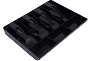 SoarUp Cash Drawer Tray Insert for Cash Register Replacement 4 Bills 3 Coins Money Storage Box Cash Register Drawer Money Tra