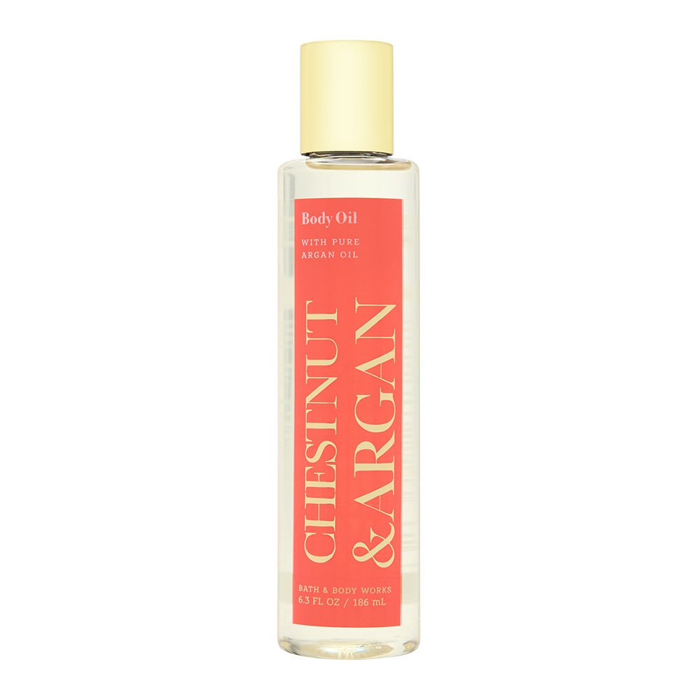 Amazon Com Bath And Body Works Chestnut Argan Body Oil 6 3 Oz Beauty