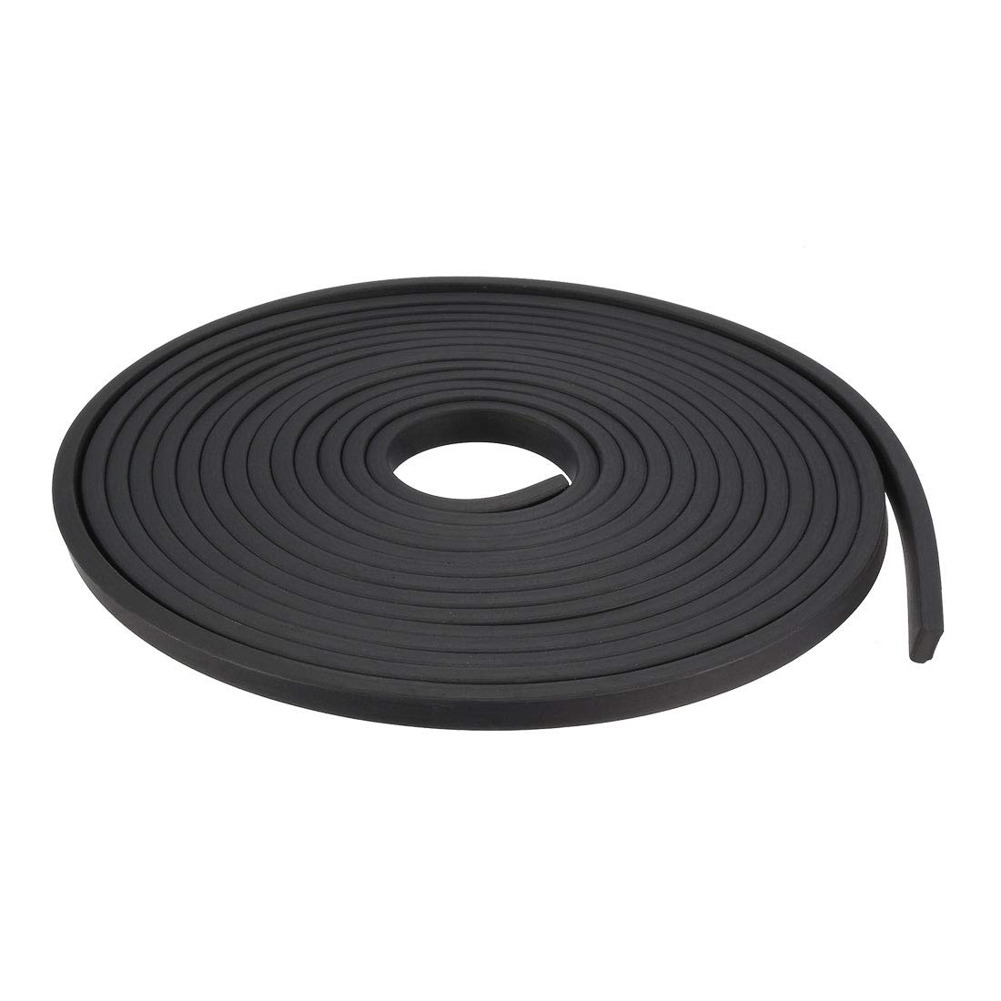 sourcing map Solid Rectangle Rubber Seal Strip 5mm Wide 3mm Thick, 3 Meters Long Black