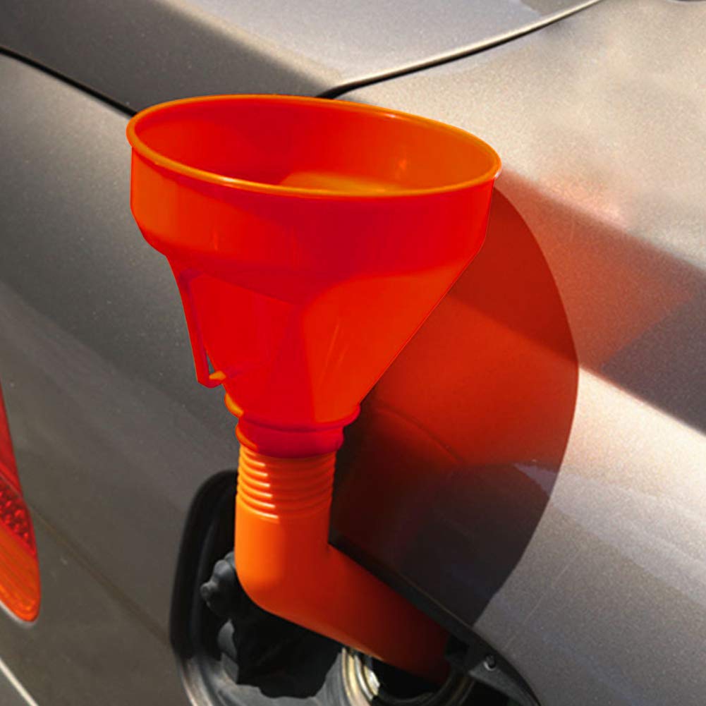 Universal MultiPurpose Wide Mouth Funnel with Long Flexible Spout