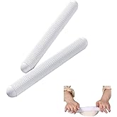 NentMent 2 Pack Plastic Rolling Pin with Textured Design Non Stick Dough Roller Lightweight Rolling Pins for Baking Pizza Pies Pastry Cookies Bread Pan Loaf Cinnamon Rolls Buns Sourdough Cake Fondant