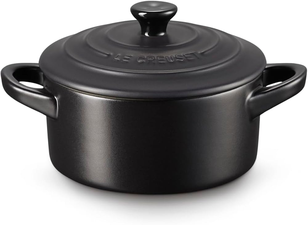 Le Creuset Stoneware Petite Round Casserole 0.25 L Satin Black 71901100000100