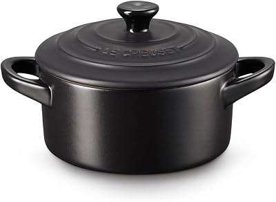 Le Creuset Stoneware Petite Round Casserole 0.25 L Satin Black 71901100000100