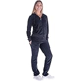 Womens Velour Tracksuit Set Knitted Two Piece Outfits Fashion Zip Up Hoody Sweatshirt and Sweatpants Sweat Suits Sets
