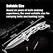Speedy Panther Outdoor Folding Knife Sharp Blade Portable Tactical Folding Camping Knife Survival Hunting Knife for Men (White)