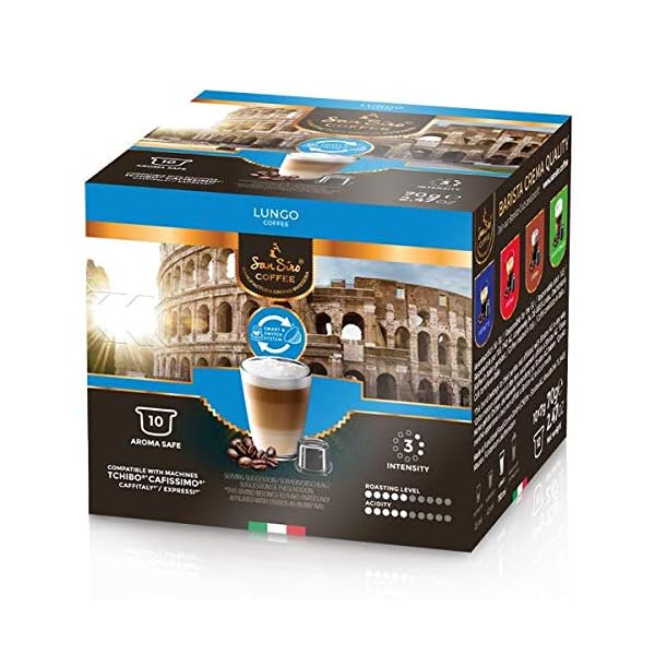 SanSiro® Kaffee LUNGO für Caffitaly® Caffissimo® Tchibo® 160 Kaffeekapseln (16 Stück x 10 Kapseln) – Bild 3