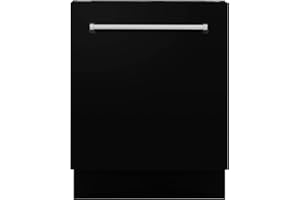 ZLINE KITCHEN AND BATH ZLINE 24" Tallac Series 3rd Rack Tall Tub Dishwasher in Black Matte with Stainless Steel Tub, 51dBa (DWV-BLM-24)