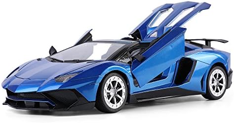 Wonderful Gift Shop Turbo Remote Control On Convertible Road Racer Car 1:14 Scale Blue