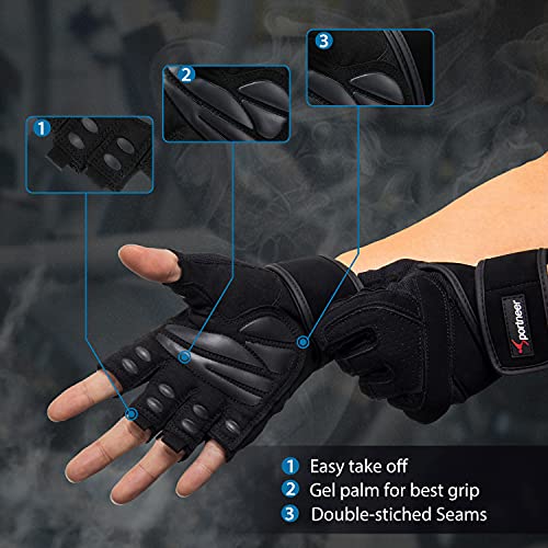 Padded Weight Lifting Gloves, Gym Gloves, Workout Gloves with