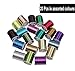 Kurtzy 20 Pack Metallic Polyester Embroidery Thread - 40m Assorted Colour Glitter Threads with Spool - Floss Skeins for Sewing Machine, Friendship Bracelets, Cross Stitch & DIY Art & Crafts
