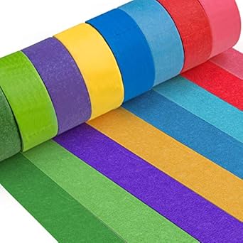 Amazon.com: Colored Masking Tape, Painters Tape, 8 Rolls DIY Arts & Crafts  Tape Labeling and Coding for Tape Dispenser - 8 Different Colored Rolls - 1  Inch x 13 Yards: Industrial & Scientific
