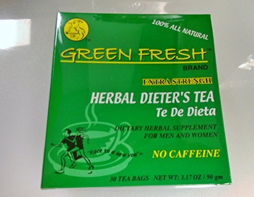 Green Fresh Extra Strength Herbal Dieters Tea, 30 Tea Bags