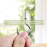 OWUDE 60Pcs Screw Hooks Cup Hooks Heavy Duty 7 Sizes Silver view 6