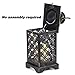 Solar Lantern Indoor or Outdoor 4Leaf Clover Bronze − Antique Metal Construction − Solar Powered Hanging Lantern or Tabletop with LED Flickering Candle 5.5 x 5.5 x 11 inches