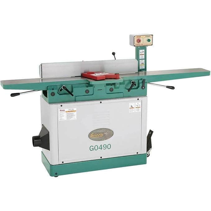 Grizzly G0490 Jointer with Parallelogram Beds, 8Inch Power Plate