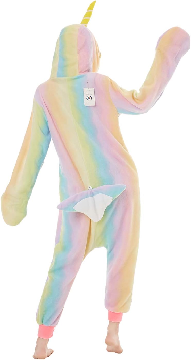 Adults and Children Animal Narwhal Cosplay Costume Pajamas Onesies Sleepwear