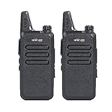 HESENATE HT-U222 Long Range Uhf: 400-470Mhz/70cm 16-Channel Portable FRS/GMRS Two-Way Radio Vox Rechargeable 1500mAh Li-Ion Battery Walkie Talkies (Pack of 2)