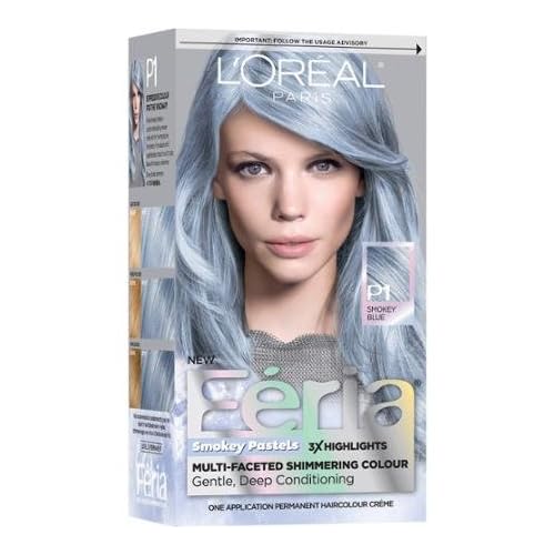 Pastel Blue Hair Dye W Triple Highlights Permanent Hair Color 70